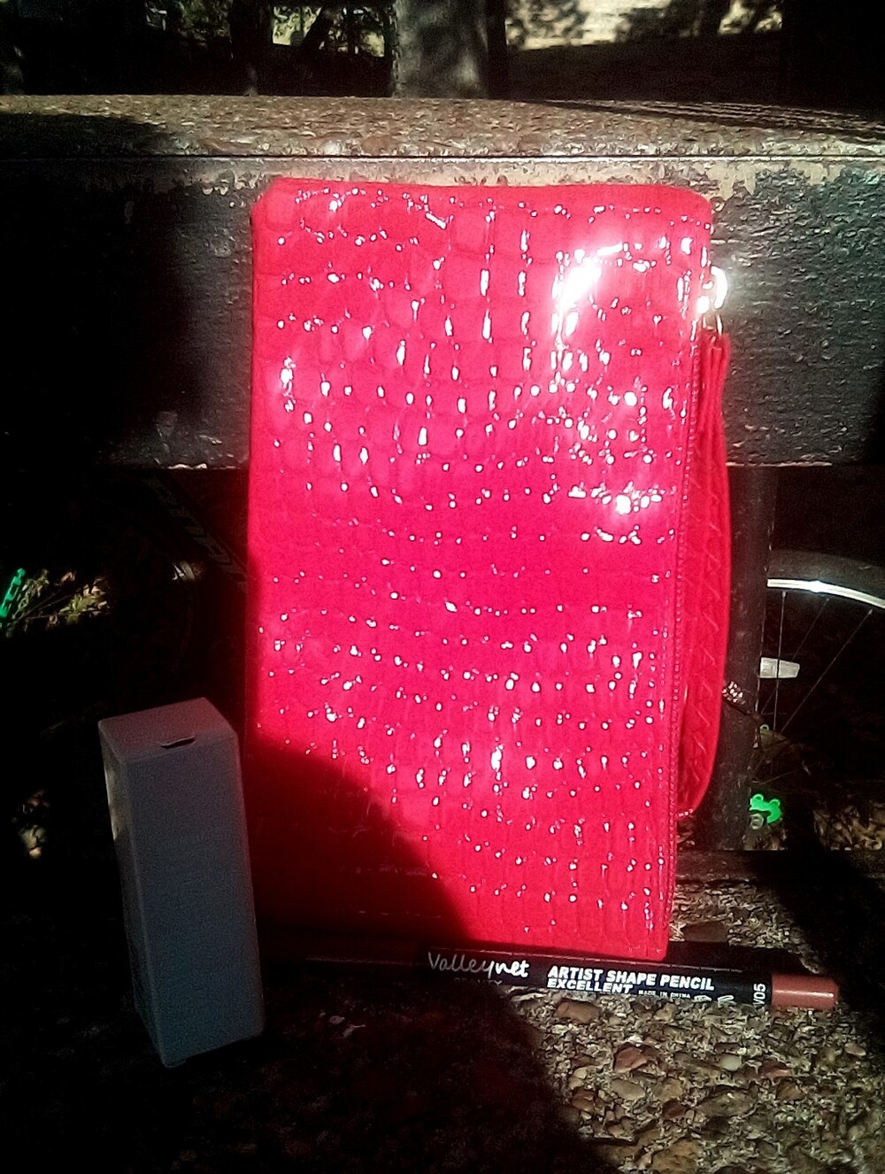 Red Patent Leather Phone Wristlet Case - Unbranded